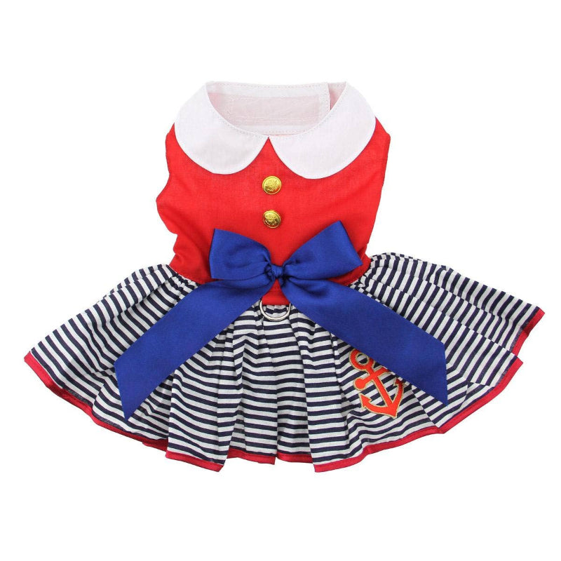 Doggie Design - Sailor Girl Dog Harness Dress w/ Matching Leash