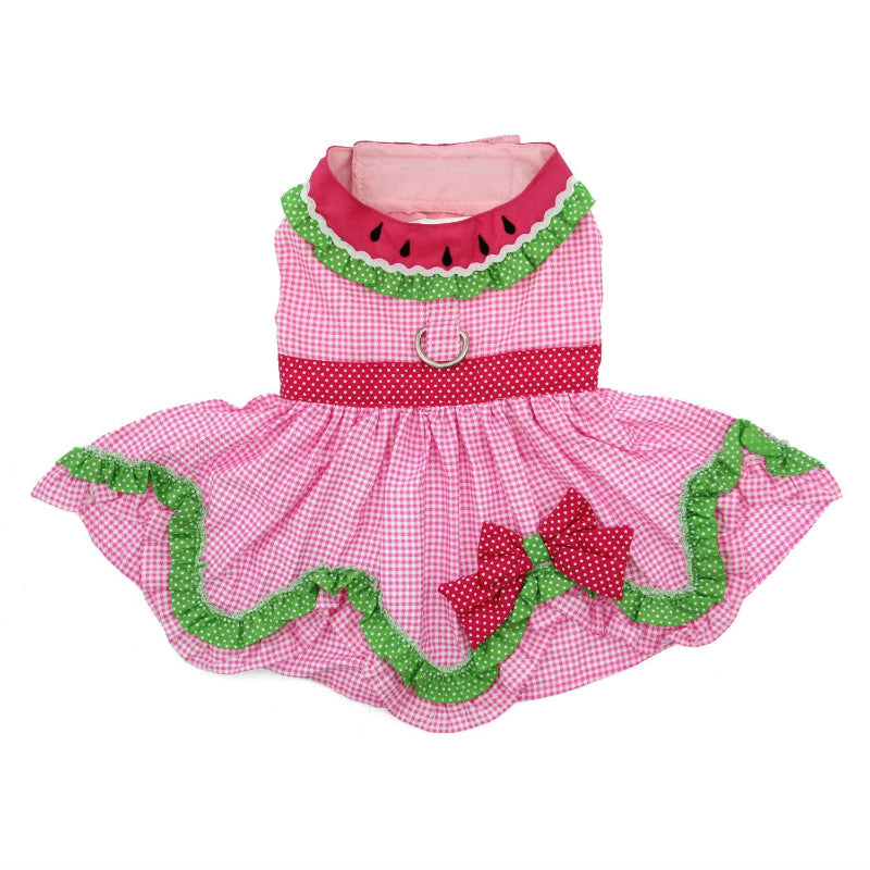 Doggie Design - Watermelon Dog Harness Dress w/ Matching Leash