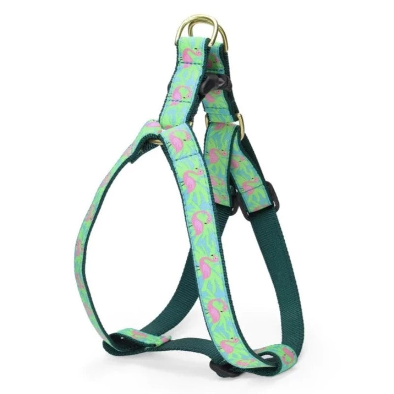 Up Country Flamingo Dog Harness & Leash Matching Set