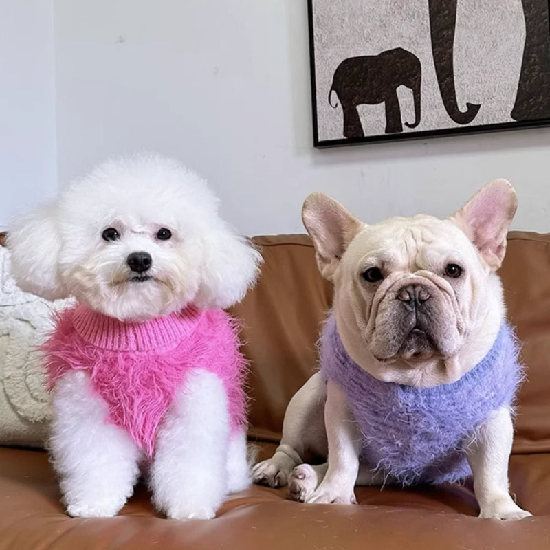 Fluffy Turtleneck Dog Sweater | Poshdoglife.com