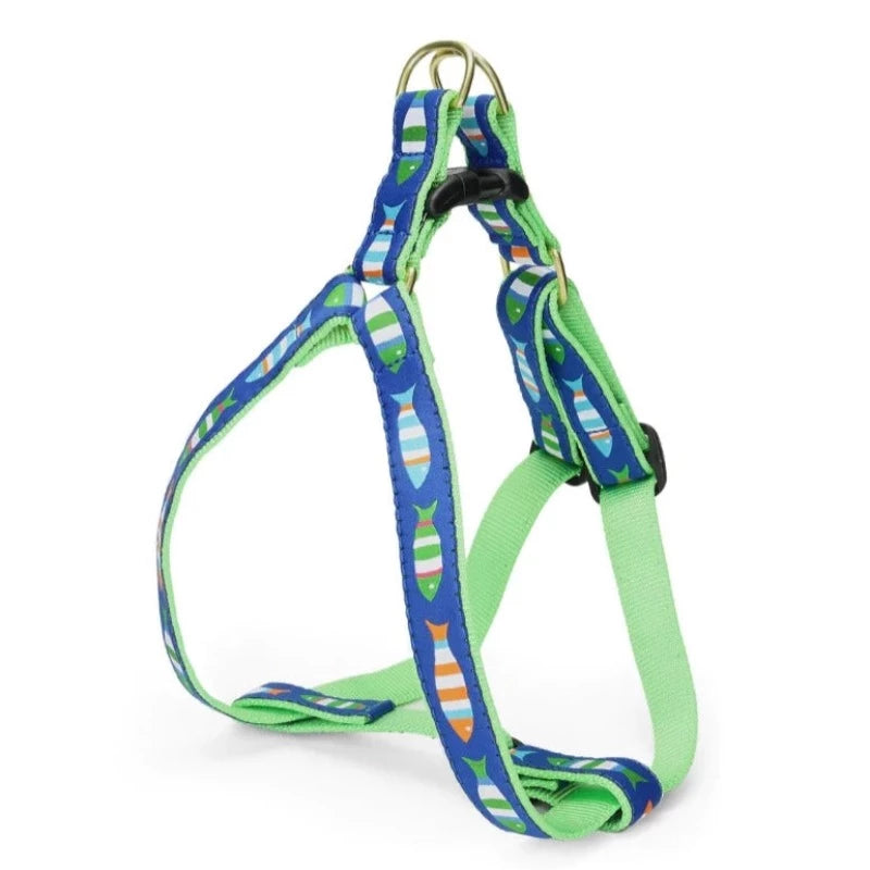 Up Country Funky Fish Dog Harness & Leash Matching Set