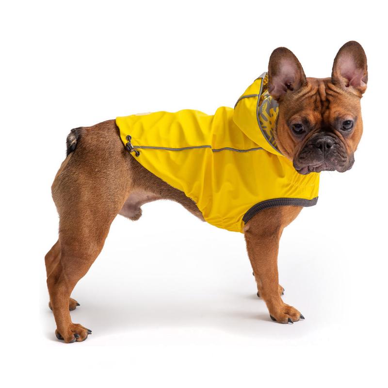 Reversible Elasto-Fit Dog Raincoat - Yellow Leaves