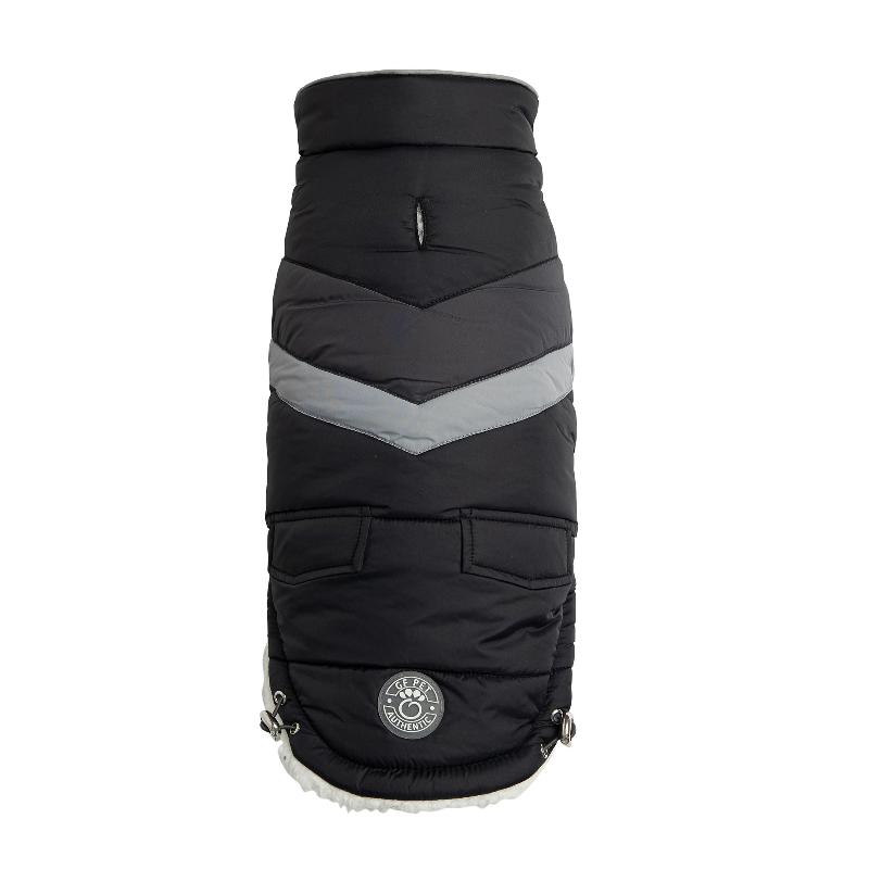 Alpine dog puffer in black