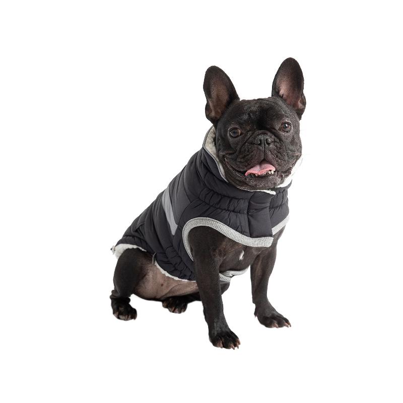 Alpine dog puffer in black