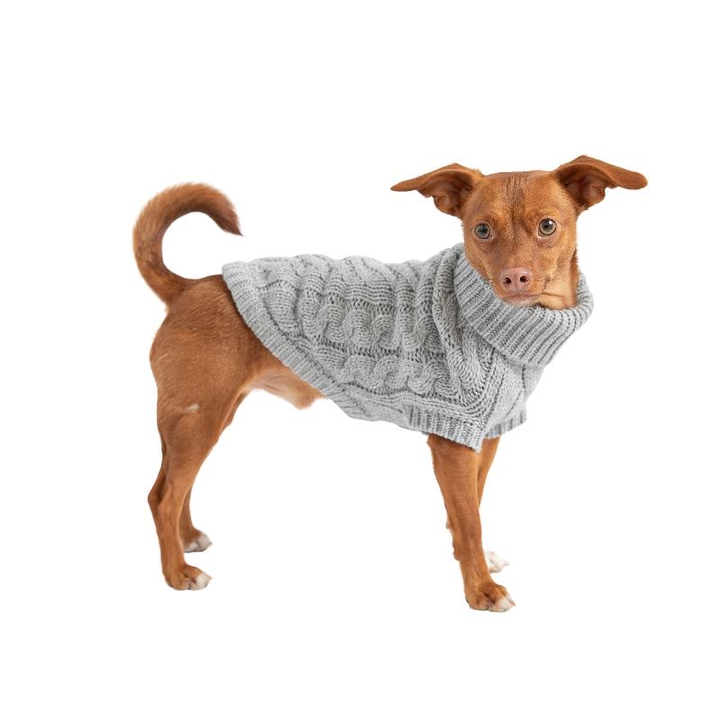 Chihuahua in Chalet Dog Sweater - Grey