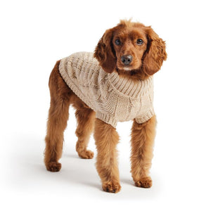 Cocker Spaniel in Chalet Dog Sweater - Oatmeal