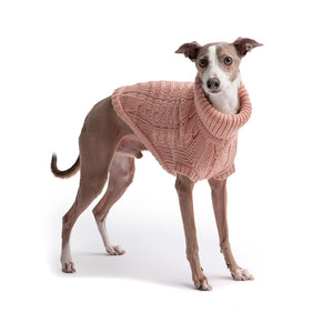 Italian Greyhoud in Chalet Sweater - Pink