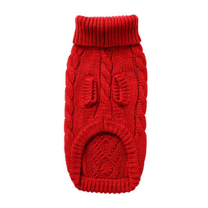 Red Chalet Dog Sweater is a turtleneck