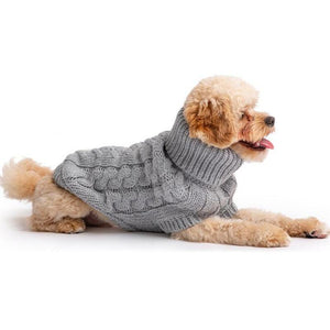 Poodle in Chalet Dog Sweater - Grey