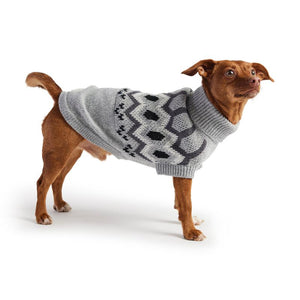 Chihuahua in Heritage Dog Sweater - Gray