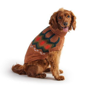 Golden Retriever in Heritage Dog Sweater - Hazel