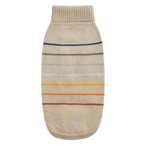 Arctic Stripe Dog Sweater - Sand