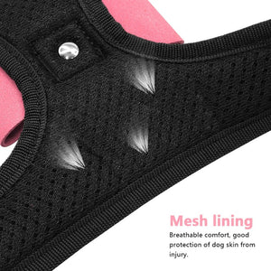 Bling dog harness features breathable mesh