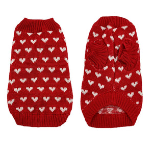 Hearts Dog Sweater