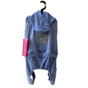 Isaac Mizrah light blue dog tracksuit