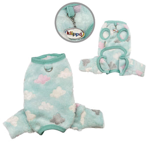 Ultra Plush Fluffy Clouds Front Sleeveless Dog Pajamas