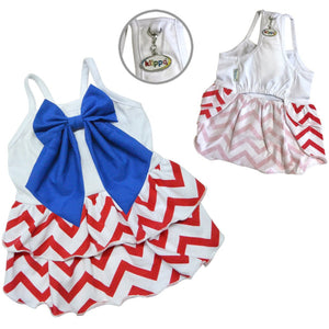 Patriotic Red/White/Blue Large Bow Sundress