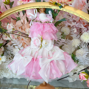 Designer Handmade Pink Rose Princess Dog Party Dress | Poshdoglife.com - Posh Dog Life Designer Handmade Pink Rose Princess Dog Party Dress | Poshdoglife.com - Posh Dog Life