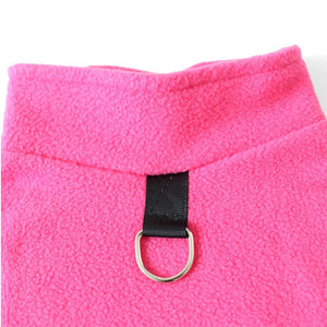 Polar Fleece has a D-ring for leash attachment.