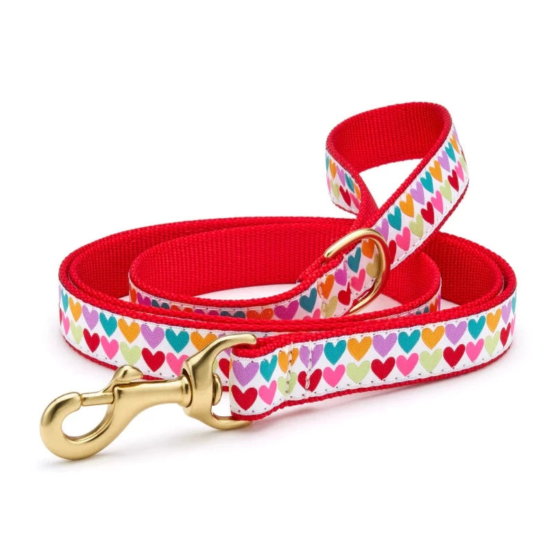 Up Country Pop Hearts Dog Harness & Leash Matching Set