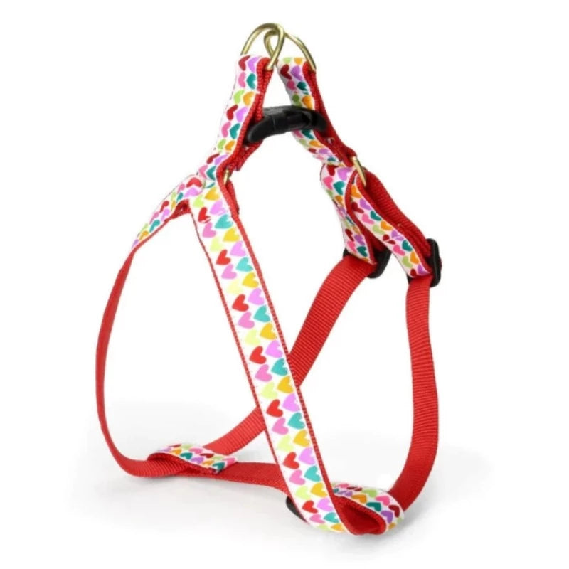 Up Country Pop Hearts Dog Harness & Leash Matching Set