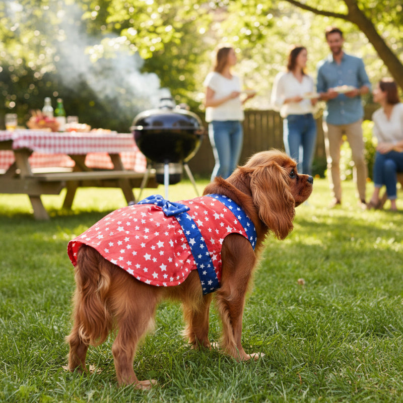 The Worthy Dog - Red Stars Dress
