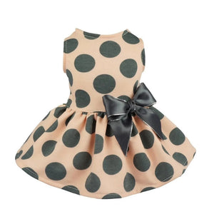 Classy and sweet, this delightful Gray Polka Dot Party Dress will look fabulous on your little darling dog.