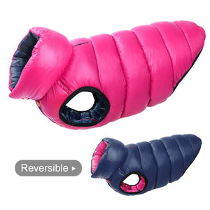 Pink/Navy Reversible Waterproof Parka Large Dog Vest