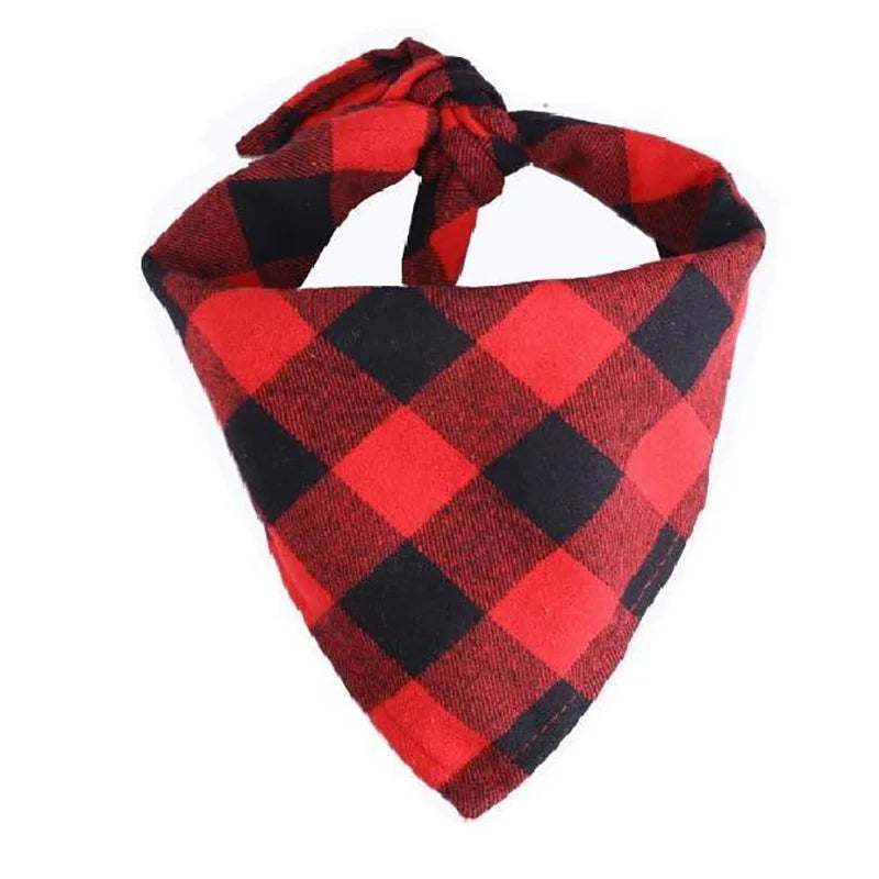 Cotton plaid dog bandana is available in 6 colors.