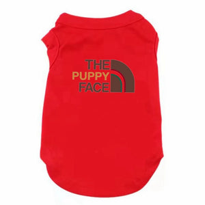 Red Puppy Face Dog T-shirt
