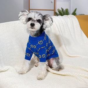 Blue Grrruci inspired dog sweater