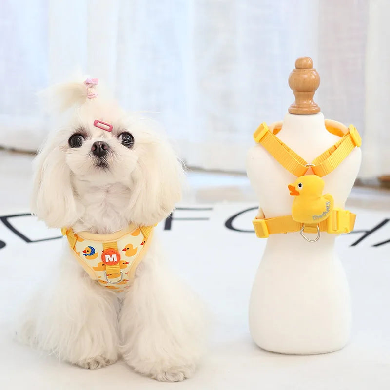 Bounce into spring with this Yellow Duck Harness &amp; Leash Set, perfect for Spring/Summer walks! 