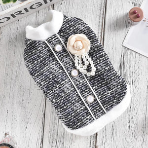 Luxury Pearl Designer Dog Coat