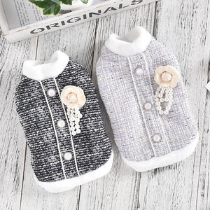Luxury Pearl Designer Dog Coat