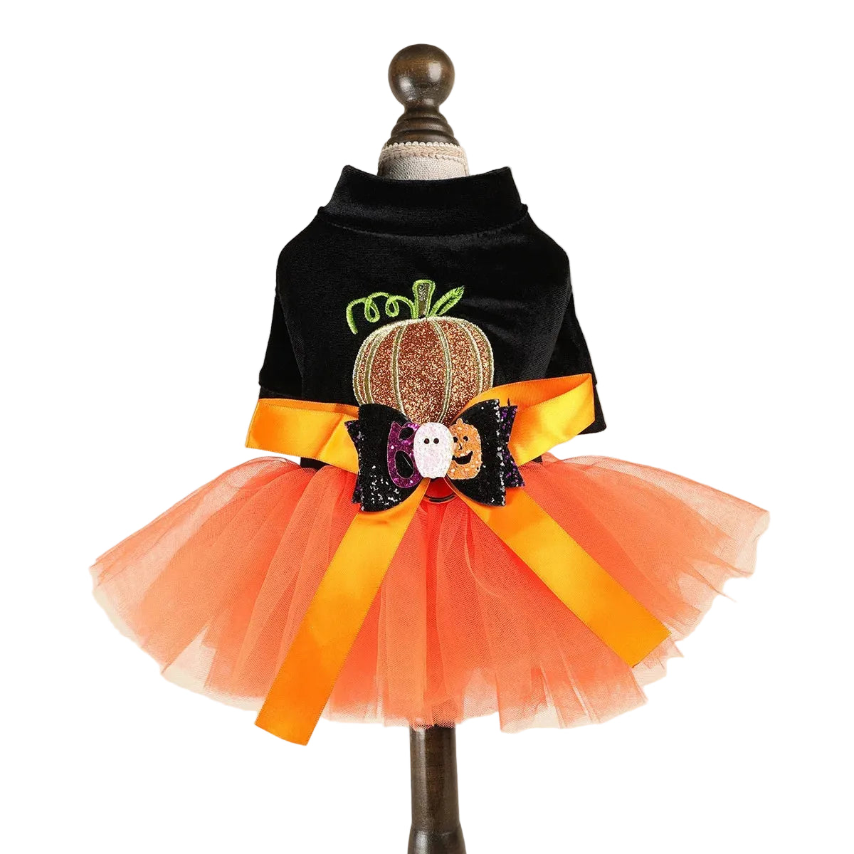 Pumpkin Boo Halloween Tutu Dog Dress