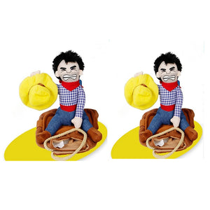Yellow Hat Cowboy Rodeo Rider Dog Costume