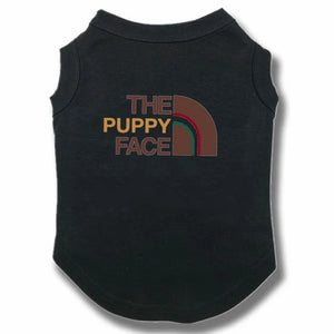 Black Puppy Face Dog T-shirt