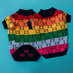 Luxury Designer-Inspired Gucci Rainbow Logo Sweater is a pullover design