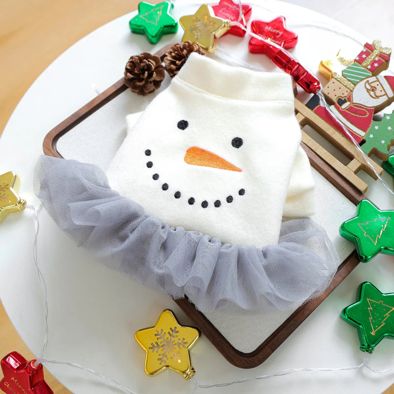 Snowman Dog Tutu Dress