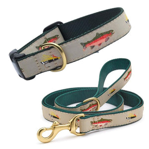Up Country Fly Fishing Dog Collar & Leash Matching Set