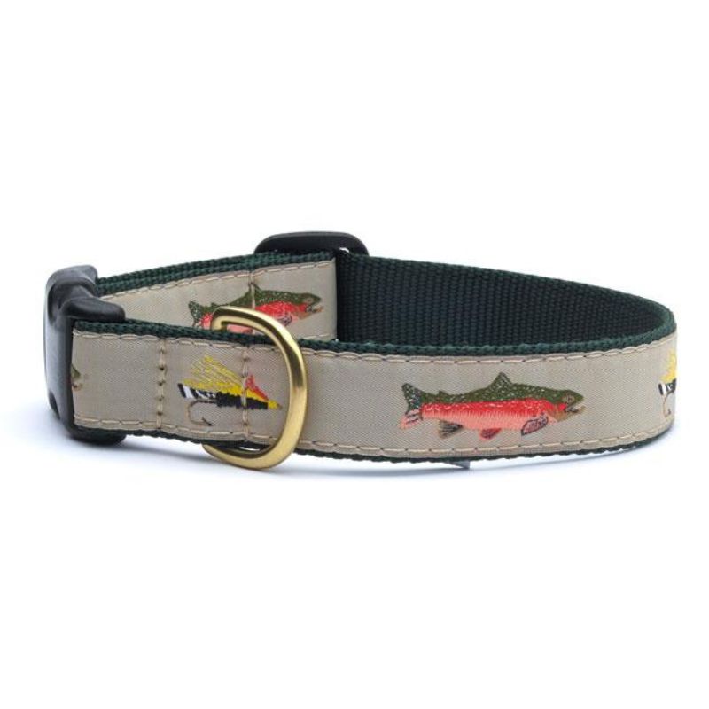 Up Country Fly Fishing Dog Collar & Leash Matching Set