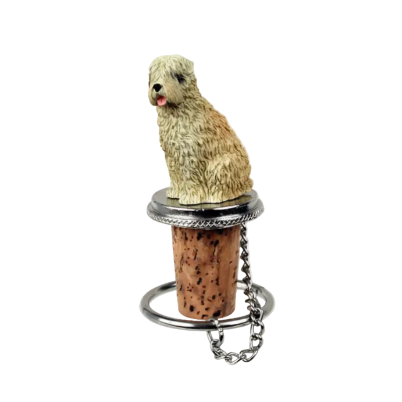 Wheaten Terrier wine bottle stopper
