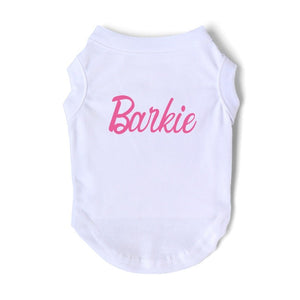 White Barbie Parody "Barkie" Dog T-Shirt