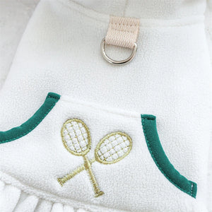 Tennis dog dress comes with a D-ring