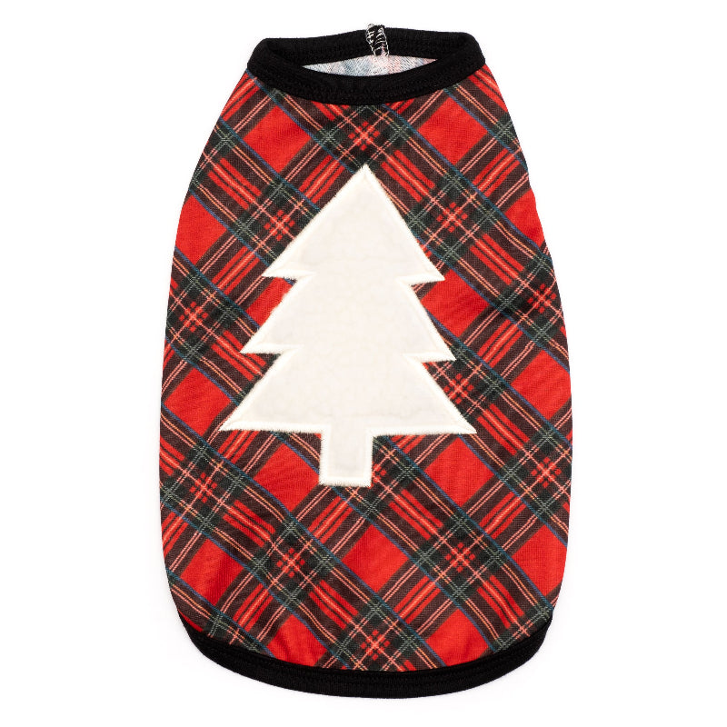 WorthyDogStewartPlaidTreeT-shirt