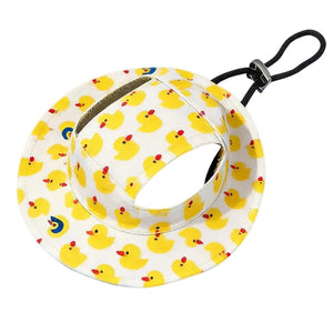 Dog Hat ith rubber duck pattern