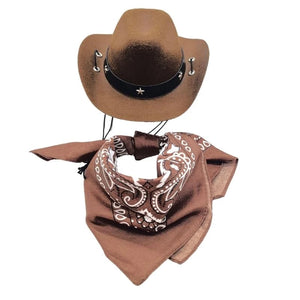 Cowboy Dog Hat & Bandana Set