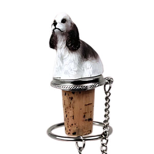 Brown & White Cocker Spaniel Bottle Stopper