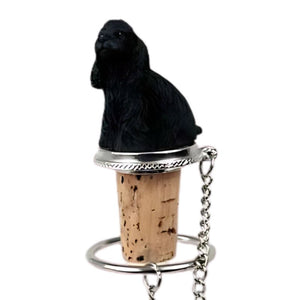 Black Cocker Spaniel Bottle Stopper