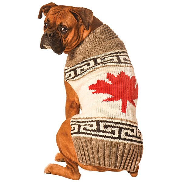 Chilly Dog Canadian Maple Leaf Dog Sweater
